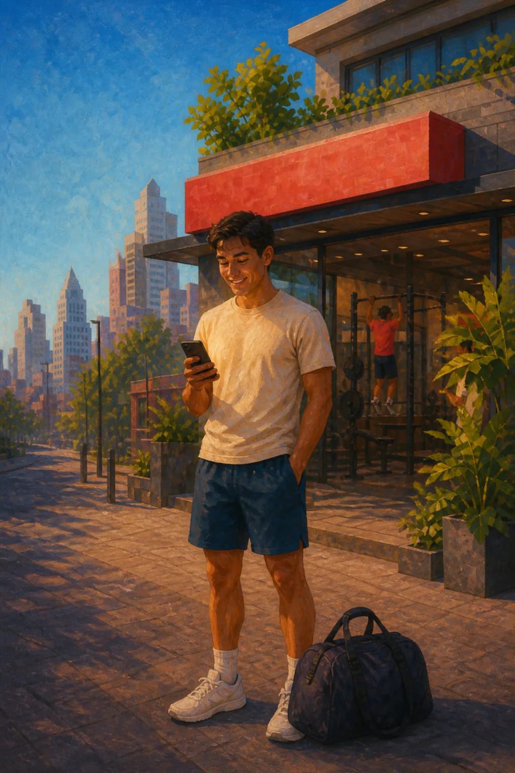 Person using the Pnoye app on their phone